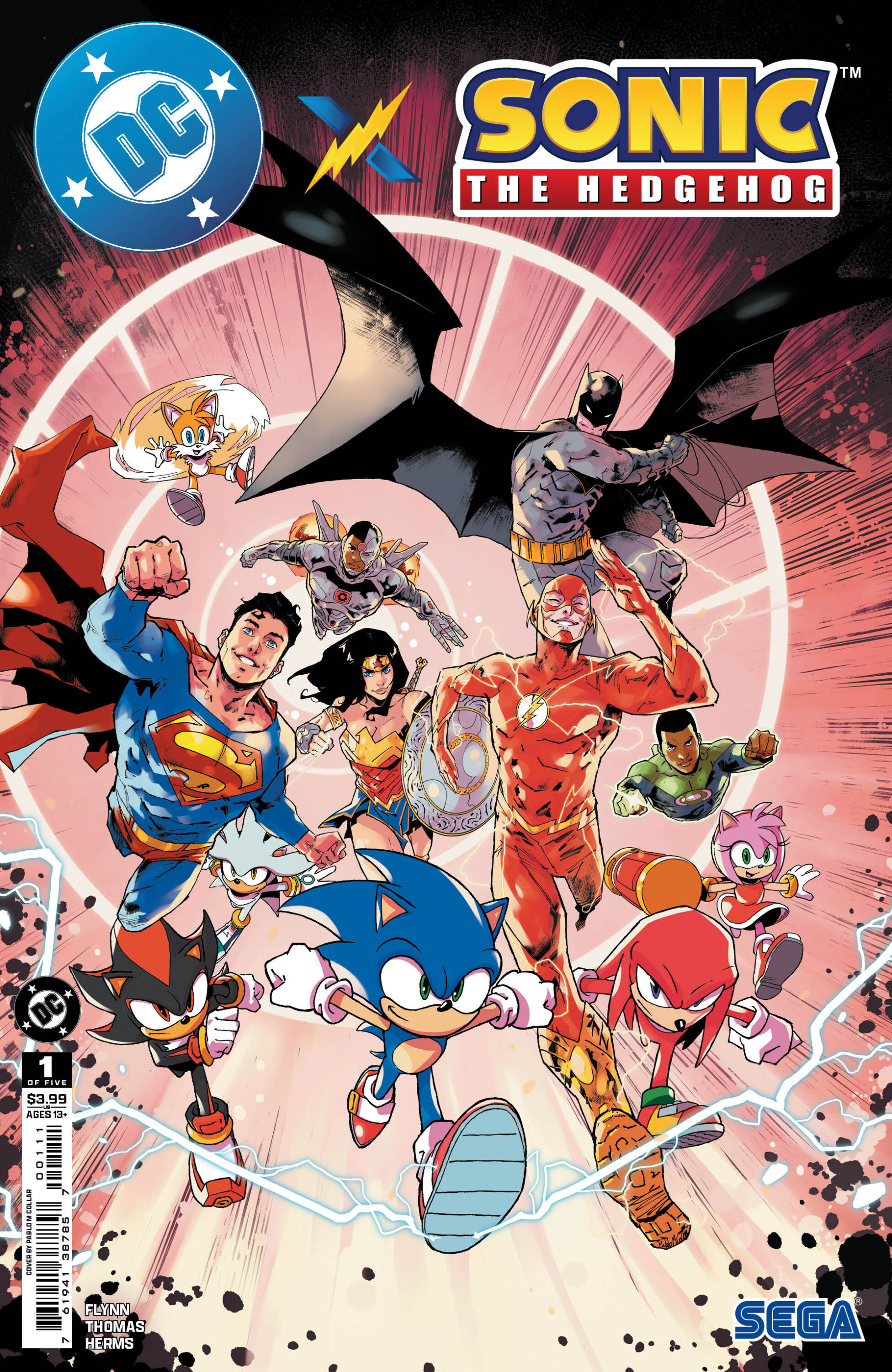 Crossover entre Sonic e Liga da Justiça ganha capa alternativa e