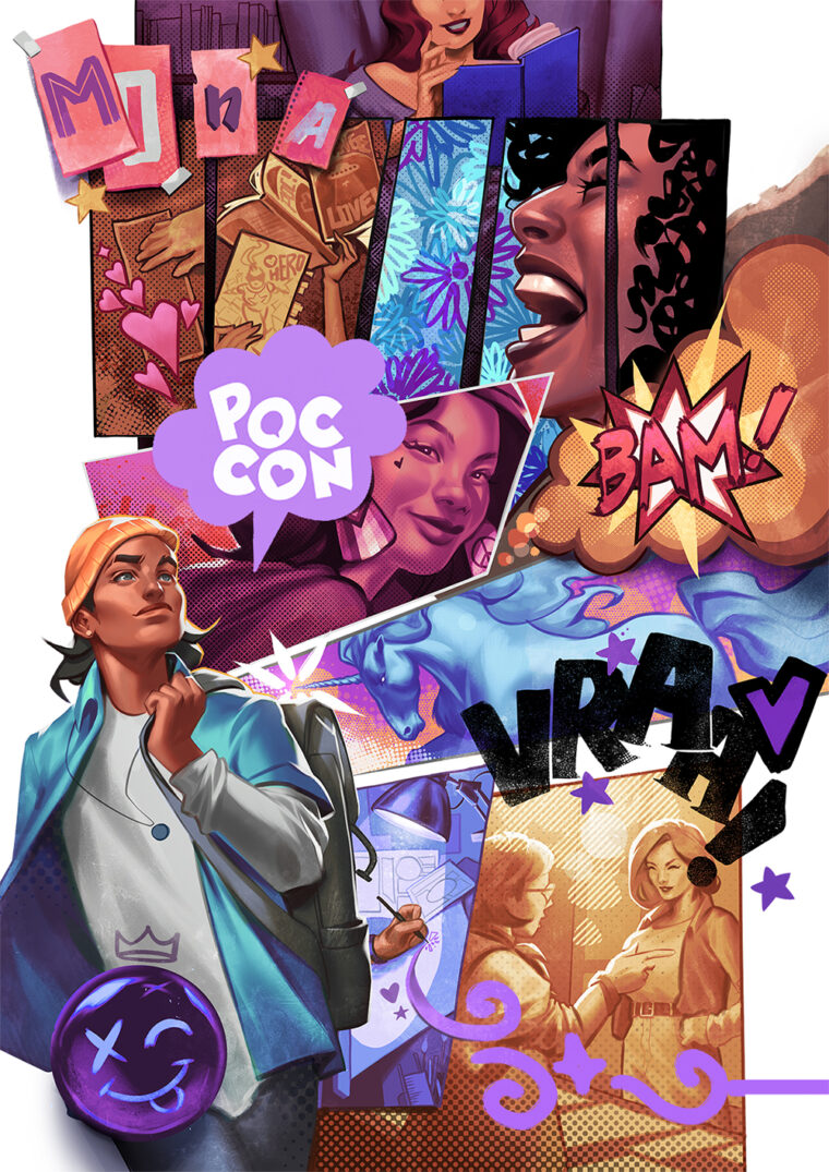Cartaz da Poc Con 2025 desenhado por Matheus Manhanini, artista de Marvel, DC e mais (Reprodução)