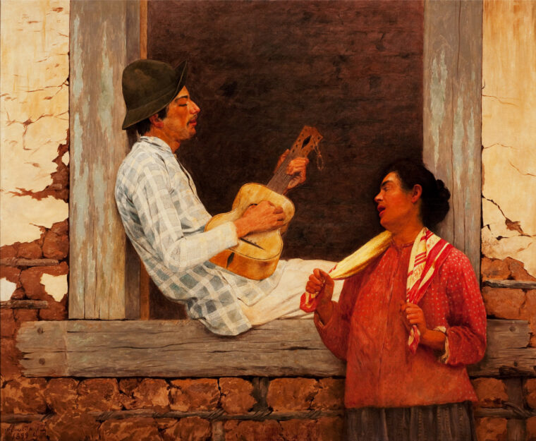O Violeiro, pintura de Almeida Júnior homenageada na capa da Graphic MSP Chico Bento: Viola, de Orlandeli (Reprodução)