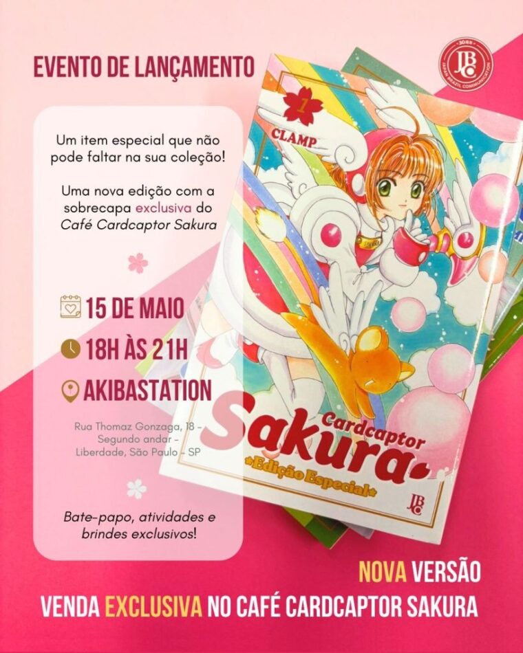 JBC anuncia edição especial do mangá de Cardcaptor Sakura exclusiva do café temático