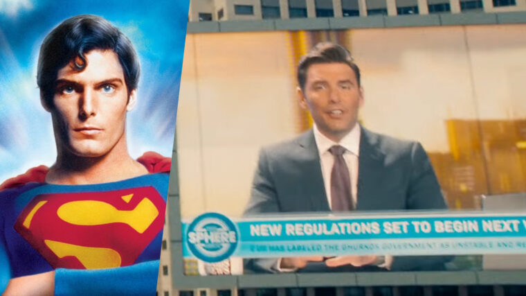 Jornalista no mundo real, Will Reeve presta homenagem ao pai, Christopher Reeve, em Superman (Warner/Reprodução)