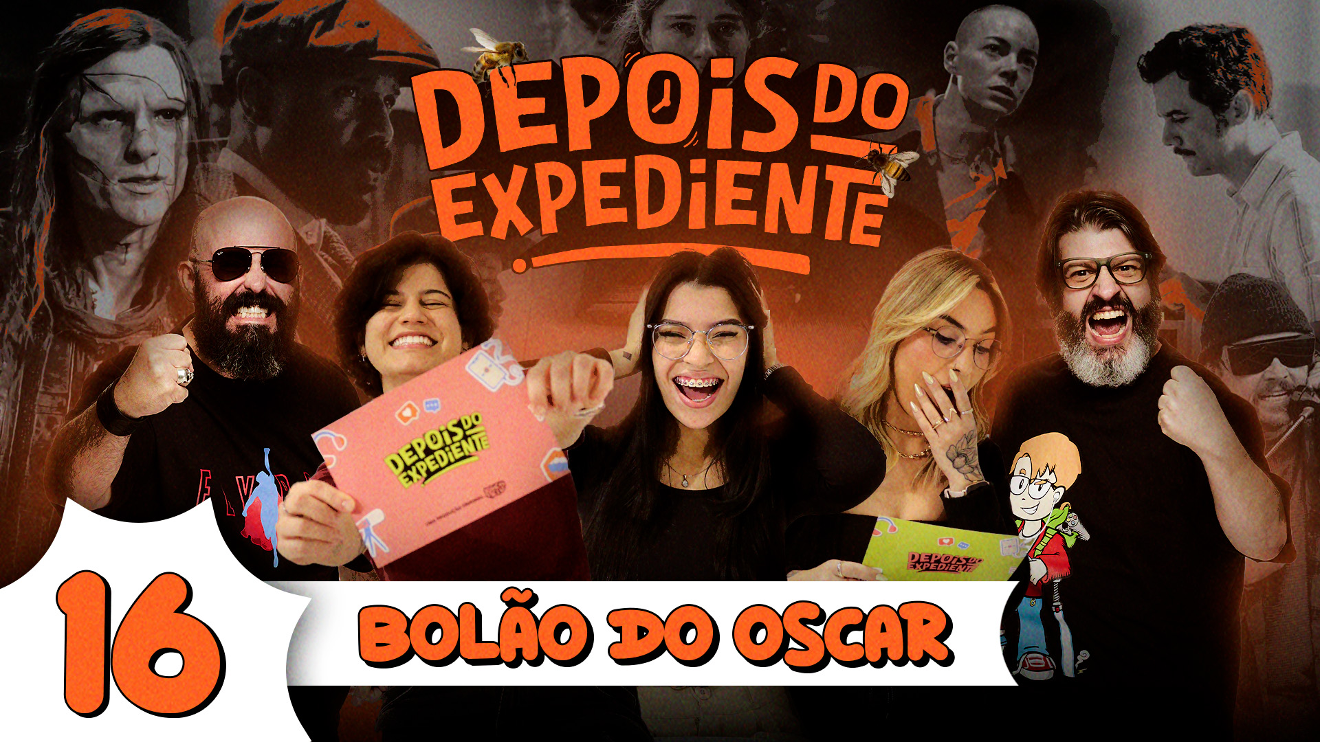 Capa do episódio BOLÃO OSCAR 2026 (com Jovem Nerd e Azaghal) | Depois do Expediente 16
