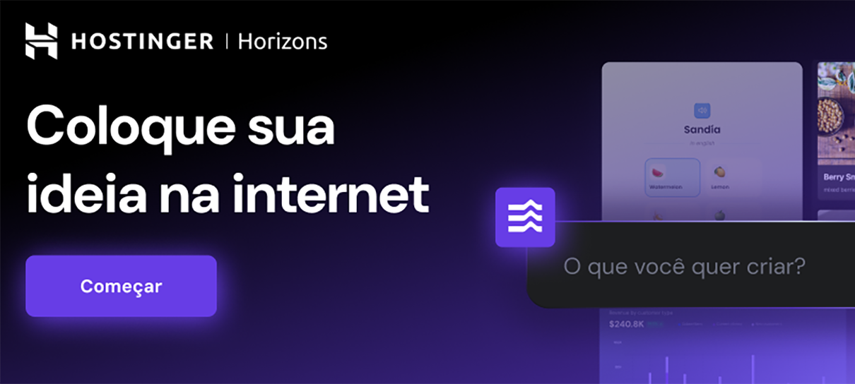 Hostinger Horizons transforma sua ideia em projeto real com facilidades de IA