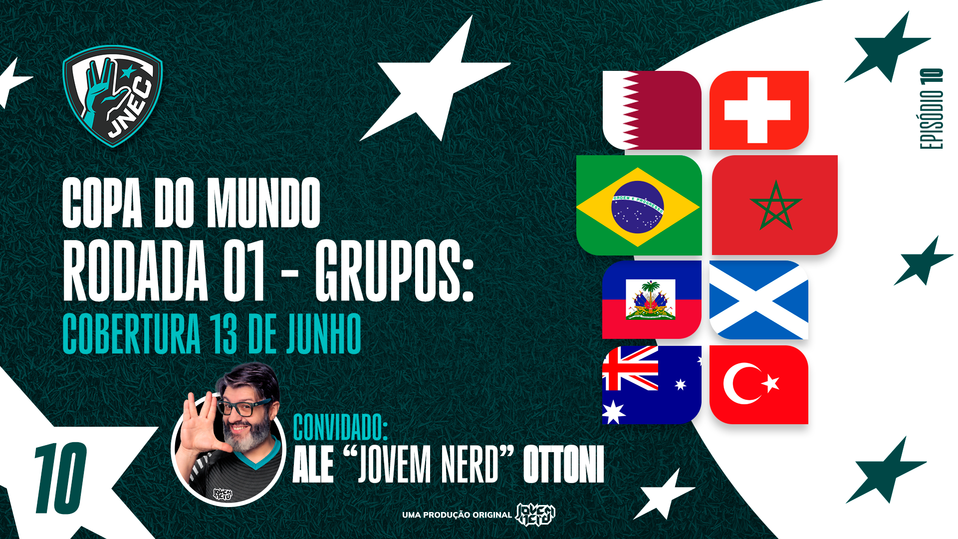 Capa do episódio DIA #3 DA COPA 2026: 13 DE JUNHO – O JOVEM NERD ZICOU O BRASIL? | JNEC 10