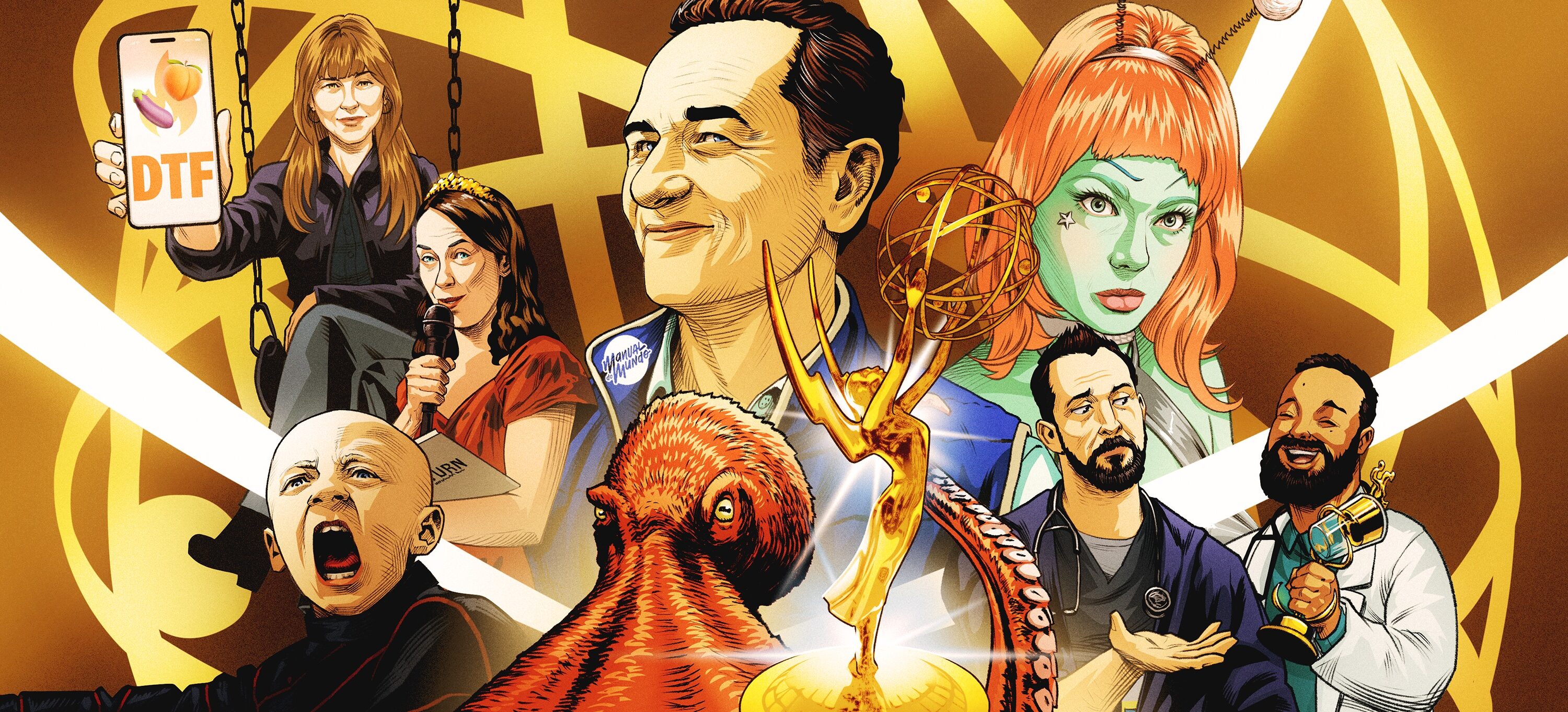 Capa do episódio Emmy 2026: Polvos, Viúvas e Problemas com Dinheiro
