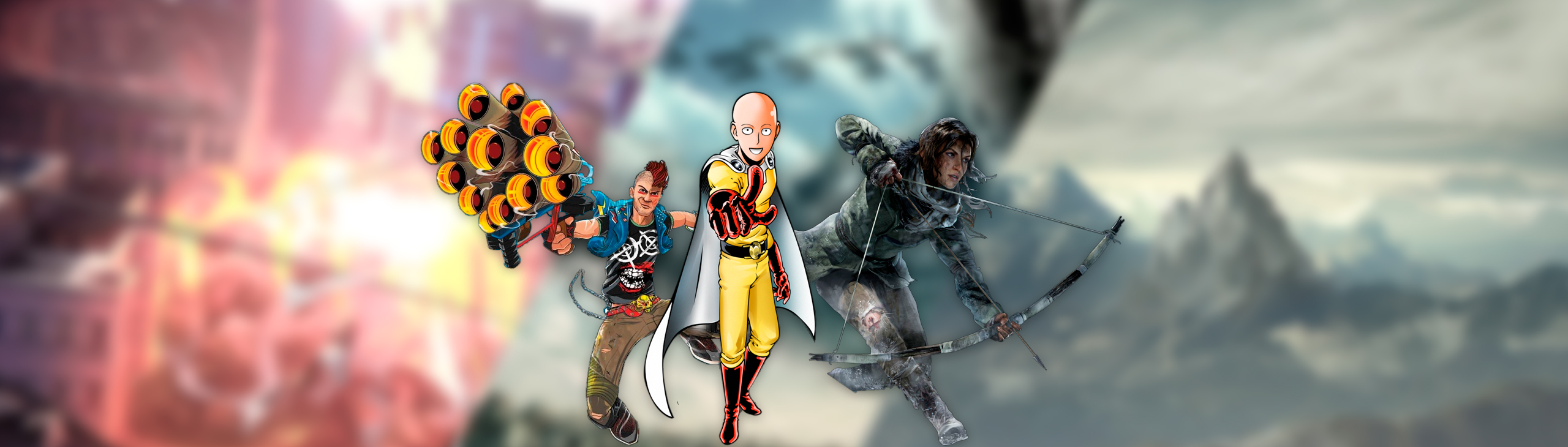 One Punch man, Rise of The Tomb Raider e Sunset Overdrive!