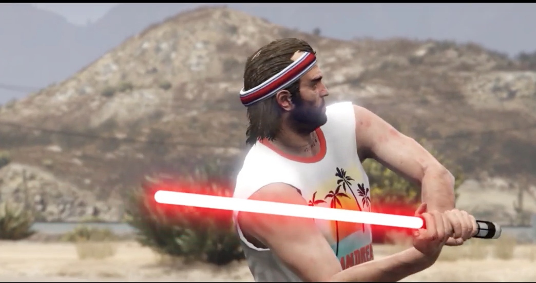 Vídeo coloca sabres de luz em GTA V