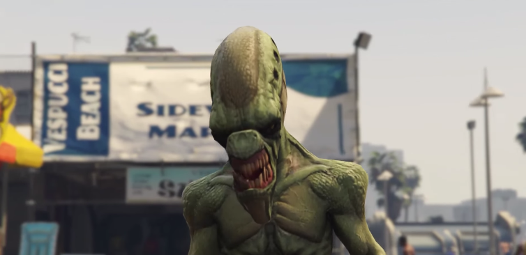 Uma competição Alien nada sadia em GTA V