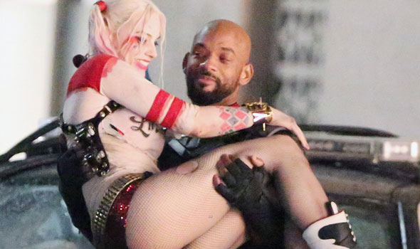 Novas imagens da Arlequina e do Pistoleiro no set de filmagens