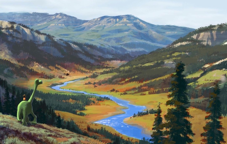 Mais uma arte de "The Good Dinosaur" revelada