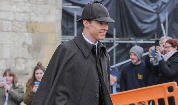Imagens das gravações do especial de natal de Sherlock
