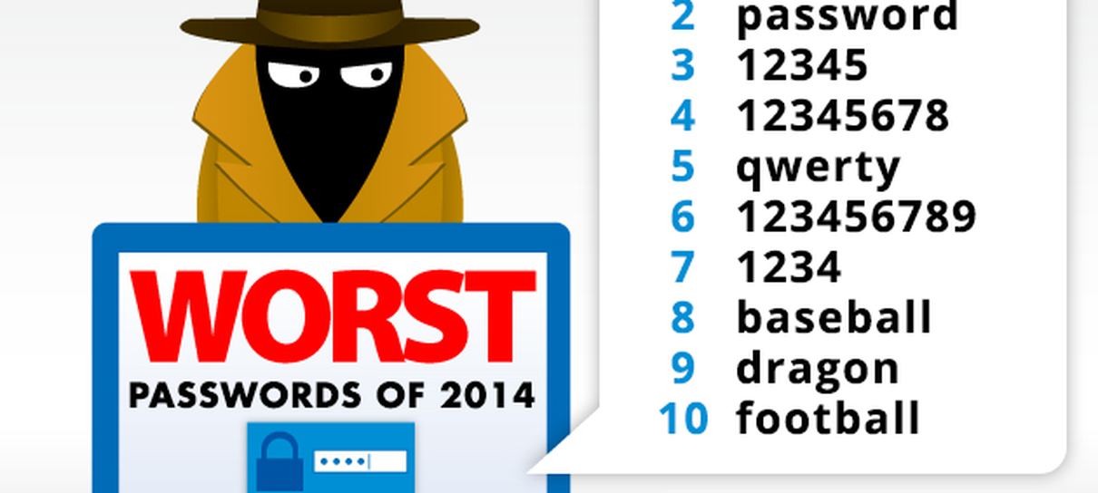 Confira a lista das piores senhas de 2014