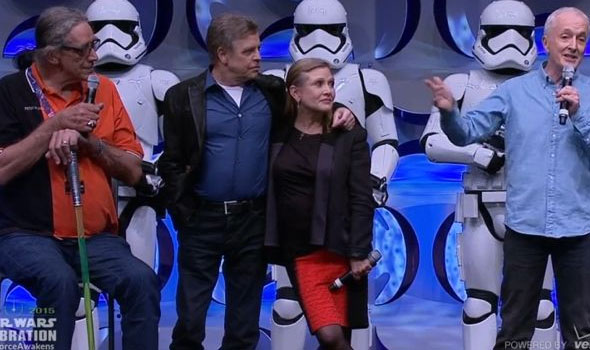Elenco clássico aparece reunido na Star Wars: Celebration