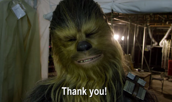 Vídeo de agradecimento de Star Wars: O Despertar da Força