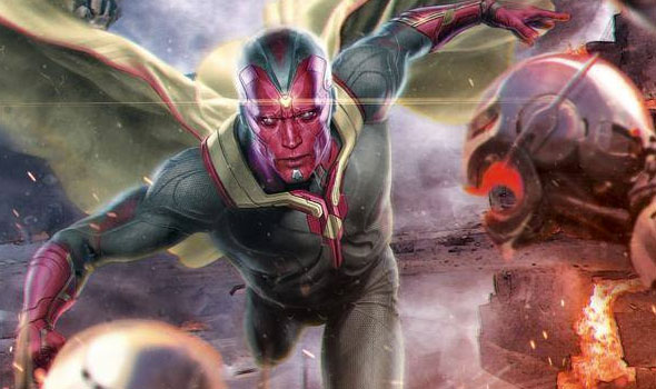 Arte de Os Vingadores: A Era de Ultron mostra o Visão