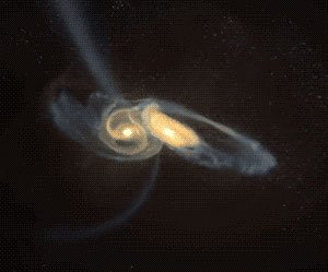 Veja a colisão simulada entre a Via Láctea e Andrômeda