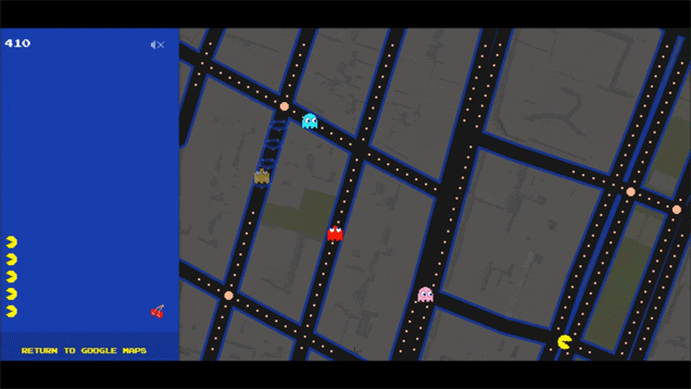 Você pode jogar Pac-Man No Google Maps agora mesmo