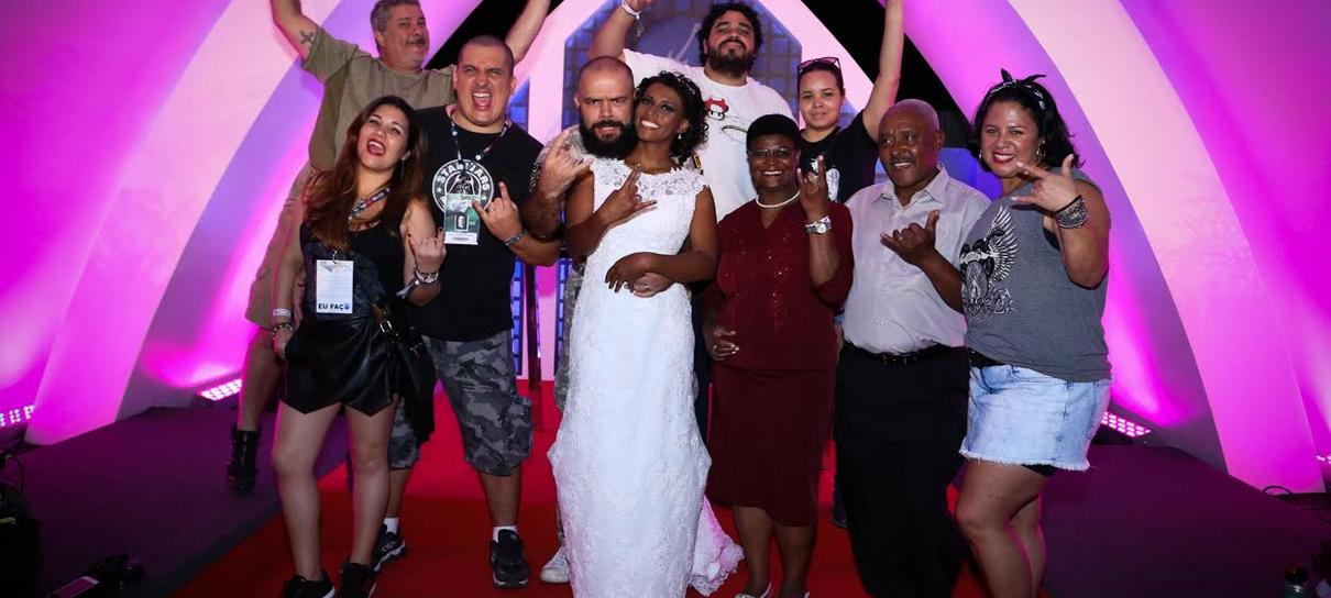 Casal que se conheceu na Skynerd oficializa união no Rock In Rio