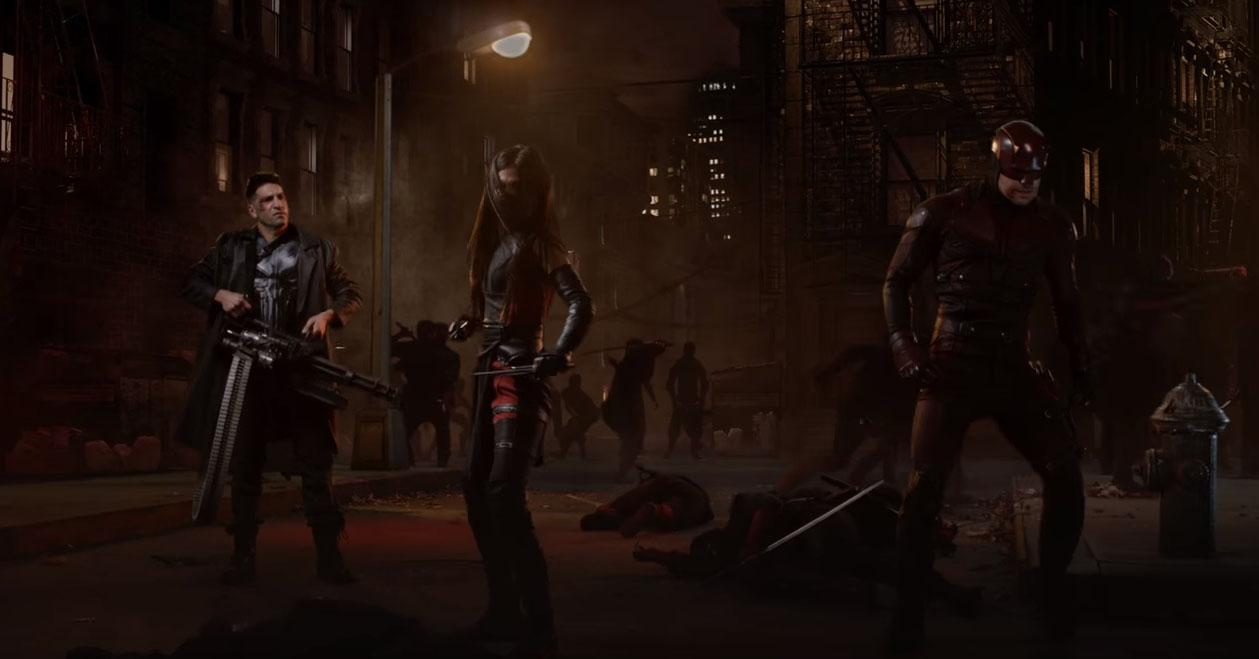 Elektra Natchios, Matt Murdock e Frank Castle aparecem juntos em teaser de Demolidor