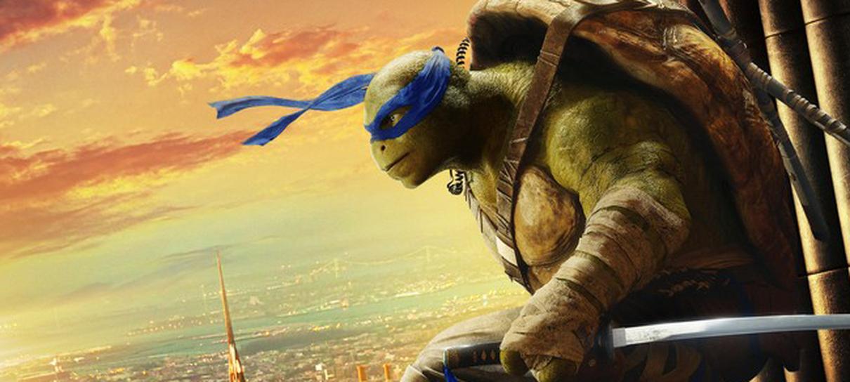 Tartarugas não tem medo de altura nos pôsteres de As Tartarugas Ninja: Fora das Sombras
