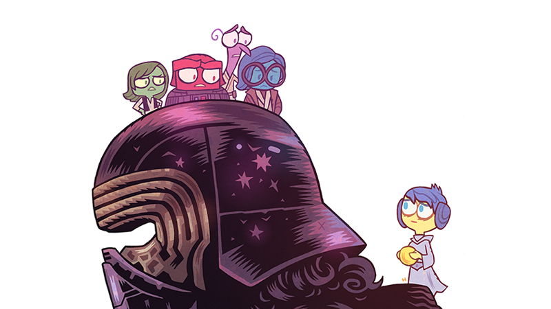 Ilustrador imagina como seria se Kylo Ren fosse um personagem de Divertida Mente