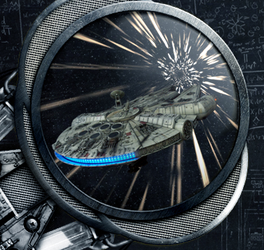 Dobra espacial e Millennium Falcon